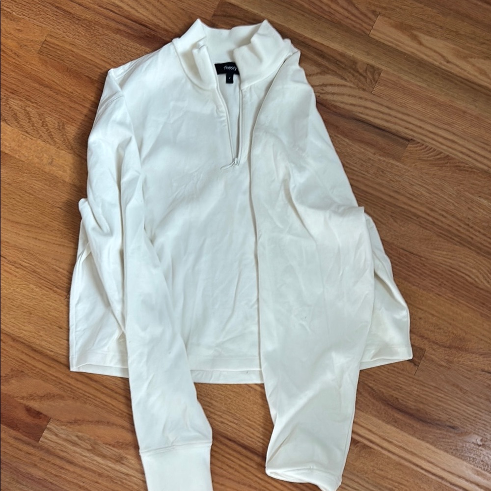 White Quarter-Zip Pullover